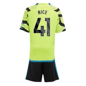 Arsenal Declan Rice #41 Borta Kläder Barn 2023-24 Kortärmad (+ Korta byxor)